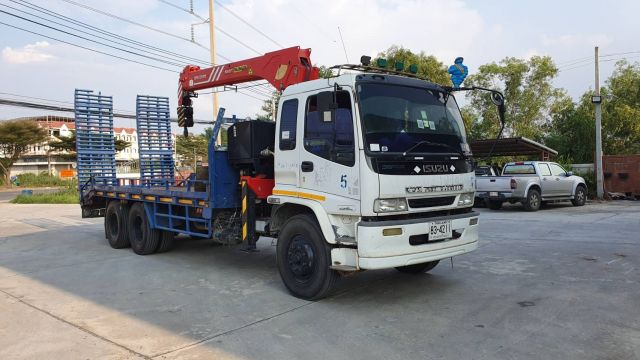 ขายรถบรรทุกติดเครน ISUZU DEGA 210 HP พร้อมเครน SANY PALFINGER ขนาด 5 ตัน