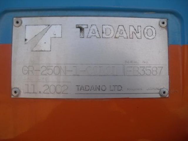 ขายเครน 25 ตัน TANADO GR250N-1 Y2002