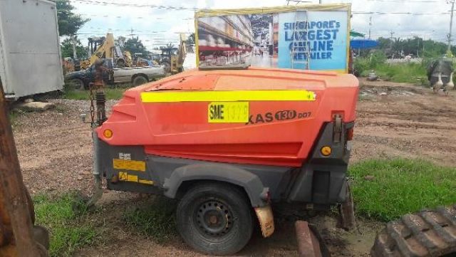 ขาย เครื่องปั๊มลม ATLAS COPCO XAS 67 ขนาดกลาง 7 บาร์ มีเทรเลอร์ พ่วงลาก ลมแรง