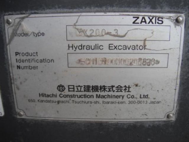 HITACHI ZX200-3 H00205828