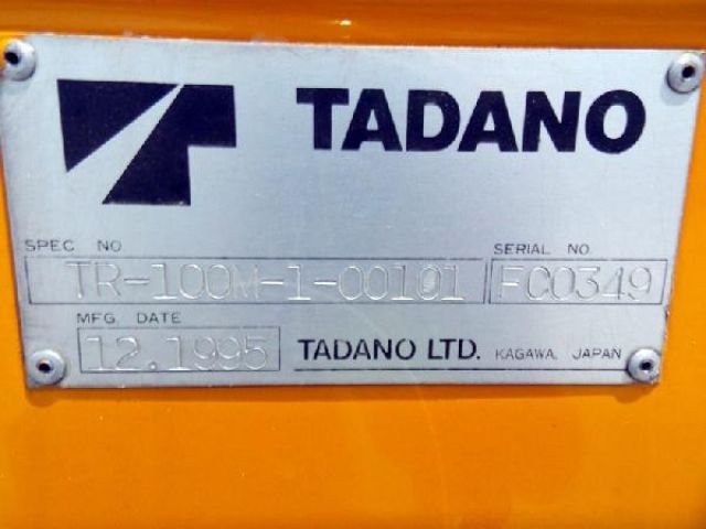 ขายรถเครน TADANO TR100M-1-FC0349