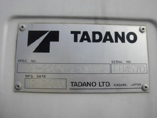 ขายรถเครน TADANO GR250N-1-FB4570 2006Y