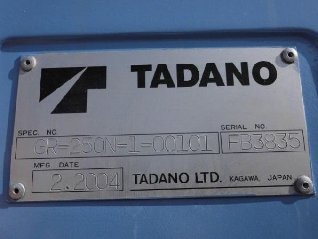 ขายรถเครน TADANO GR250N-1 FB3835