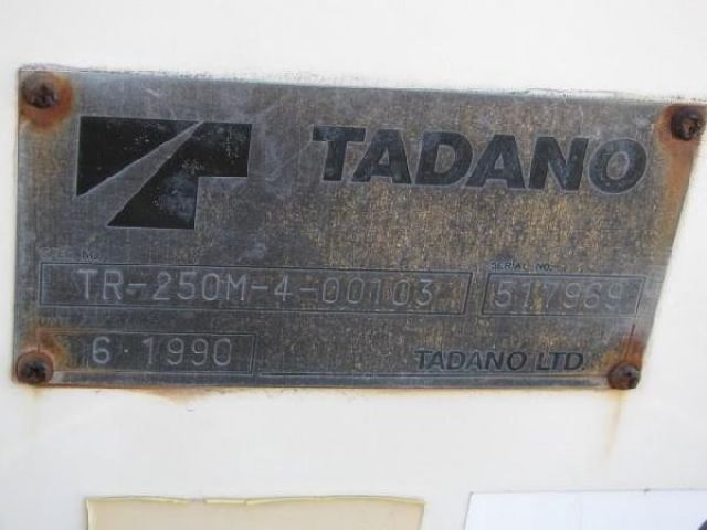 ขายรถเครน TADANO TR250M-4 517969 1990Y