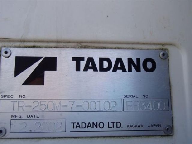 รถเครน TADANO TR250M-7 #FB3400 2002YR 551HR