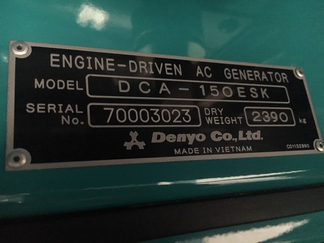 DENYO DCA-150ESK : 150KVA เครื่องปั่นไฟ มือหนึ่ง โทร. 080-6565422 (หนิง)