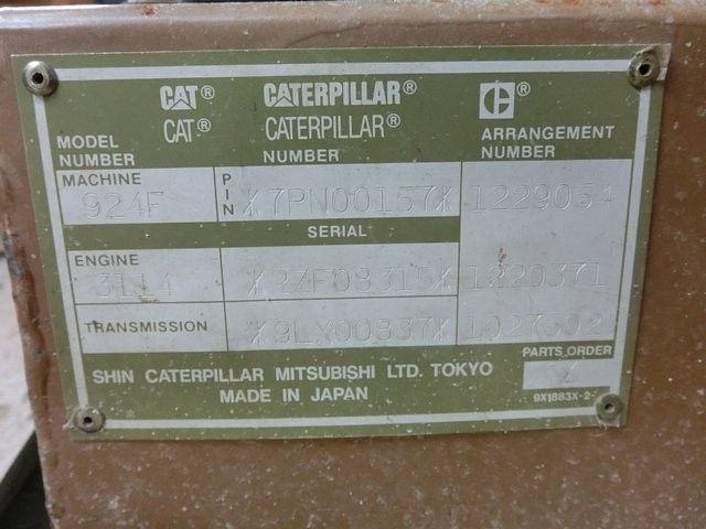 Caterpillar 924F#7PN00157 ปี1996 4934ชั่วโมง