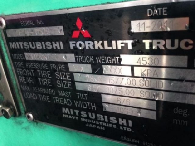 Mitsubishi FD30NT #CF14E-11529 รถฟอร์คลิฟต์ 3 ตัน สนใจโทร. 080-6565422 (หนิง)